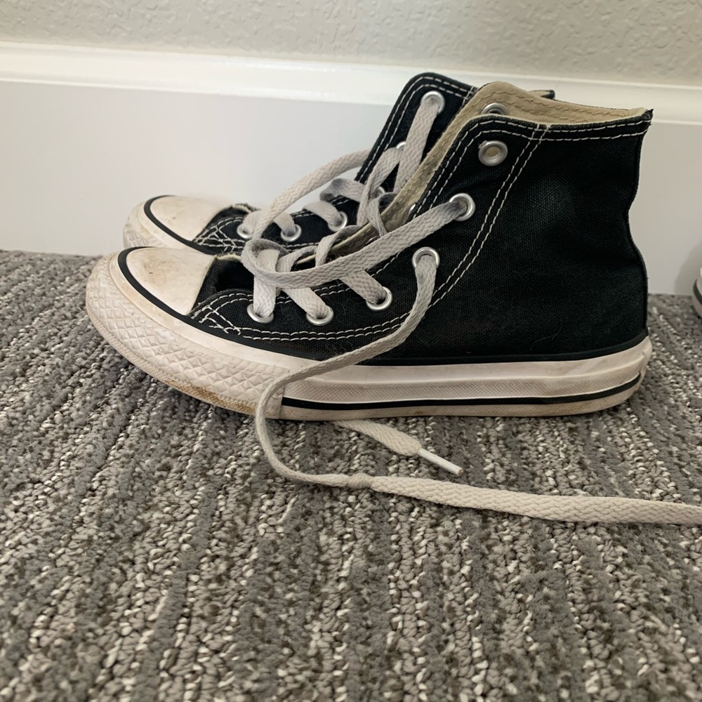Black converse high tops size 12